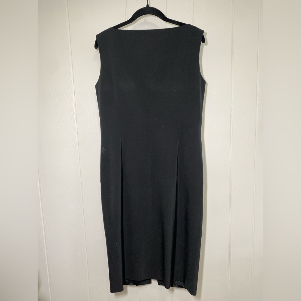 Escada Black Sleeveless Midi Dress with Gold Accents Size 38 (US 8) - Picture 5 of 13